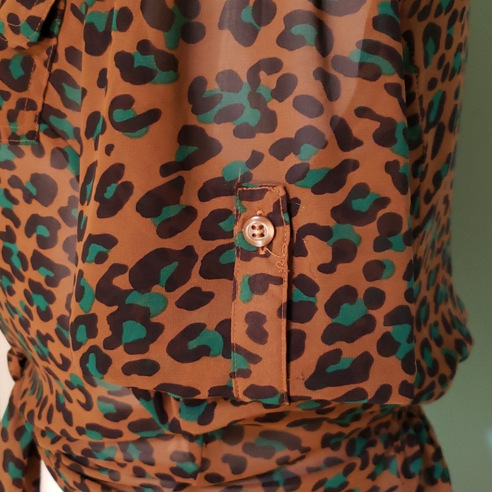 Mine...Sheer, leopard print shirt - Picture 8 of 13